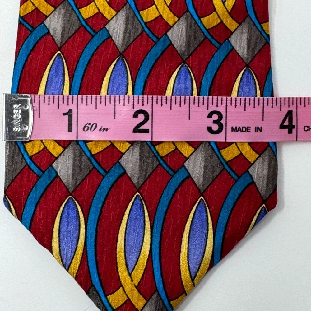 Cocktail Collection Silk Neck Tie, Multicolor grandpa classic colorful‎ office